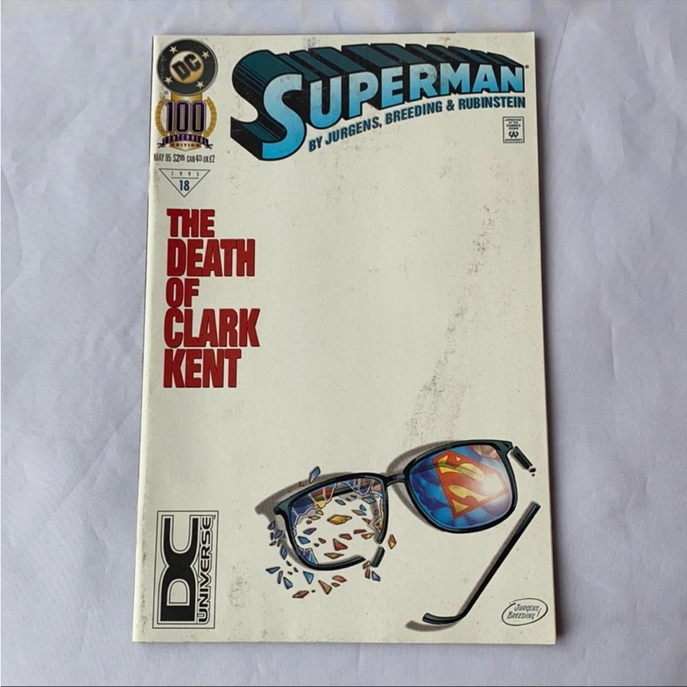 Superman Comic Book #100 May ’95, DC Comics, Vintage DC Universe UPC Logo